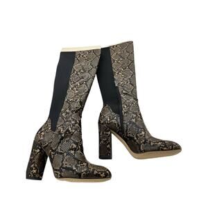 Circus by Sam Edelman Clairmont Snake Print Tall Dress Boots Women's Shoes Sz 11
